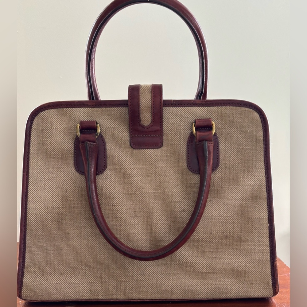 Brahmin Natural Burlap Harbor Collection Doctor Bag